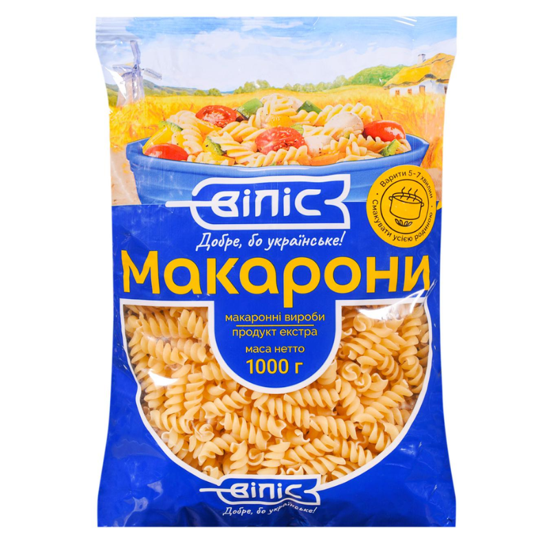 Макарони Віліс 1кг Спіральки