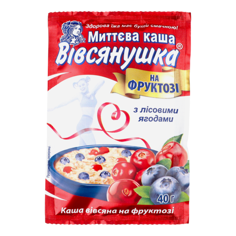 Каша Вівсянушка 40г фруктоза верш ліс яг