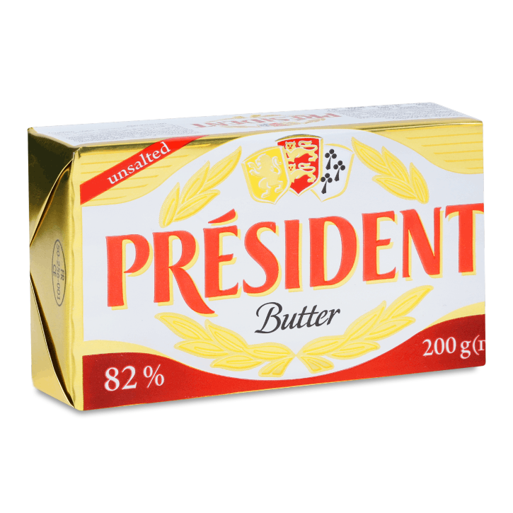 Масло President 82% 200г верш несолене