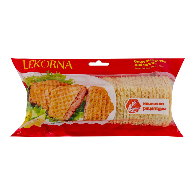 Коржі LEKORNA 50г Бризолі вафельні