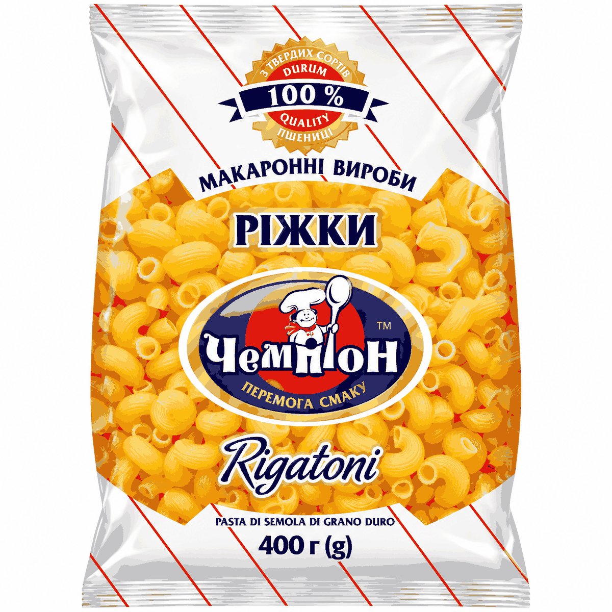 Макарони Чемпіон 400г Преміум ріжки круч