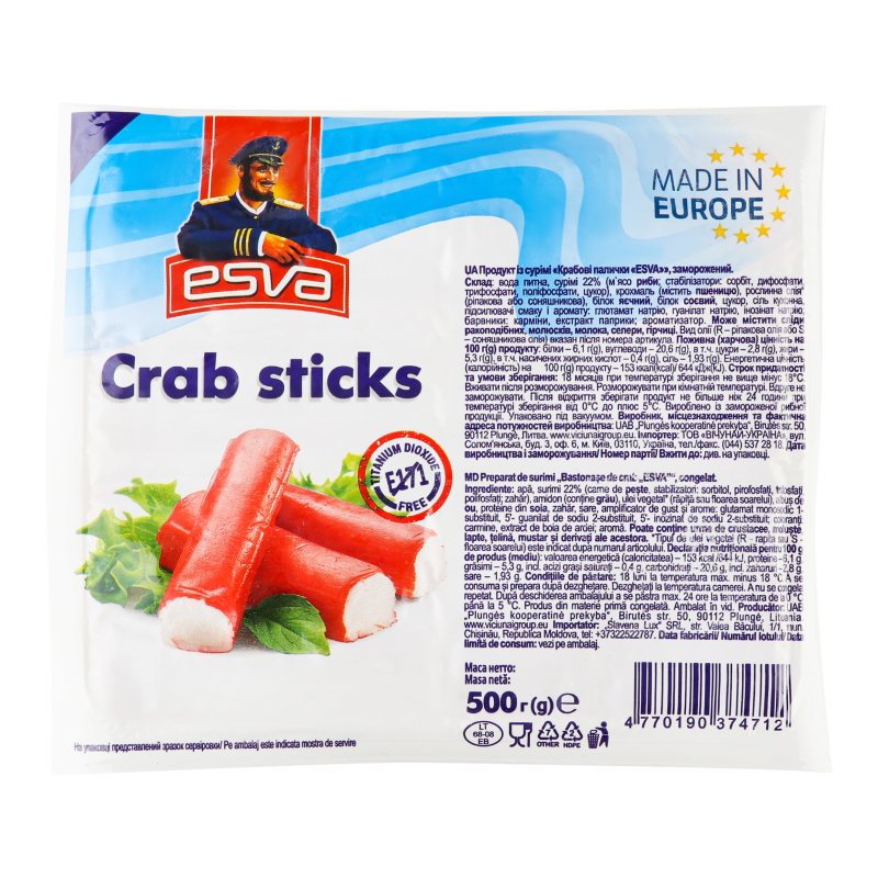 Палички крабові Есва 500г