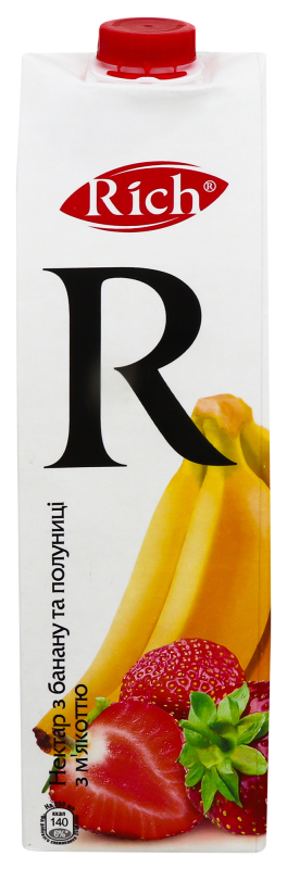 Нектар Rich 1л Банан-полуниця