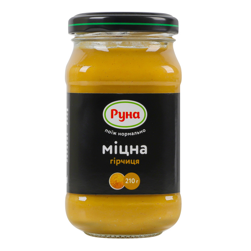 Гірчиця Руна 210г Міцна с/б