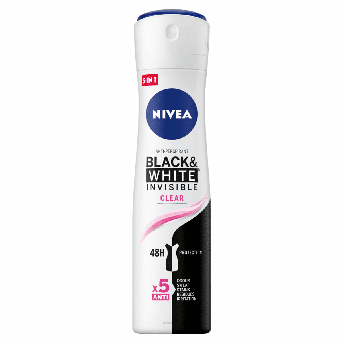 Дез Nivea жін спрей 150мл Clear Чорн Біл