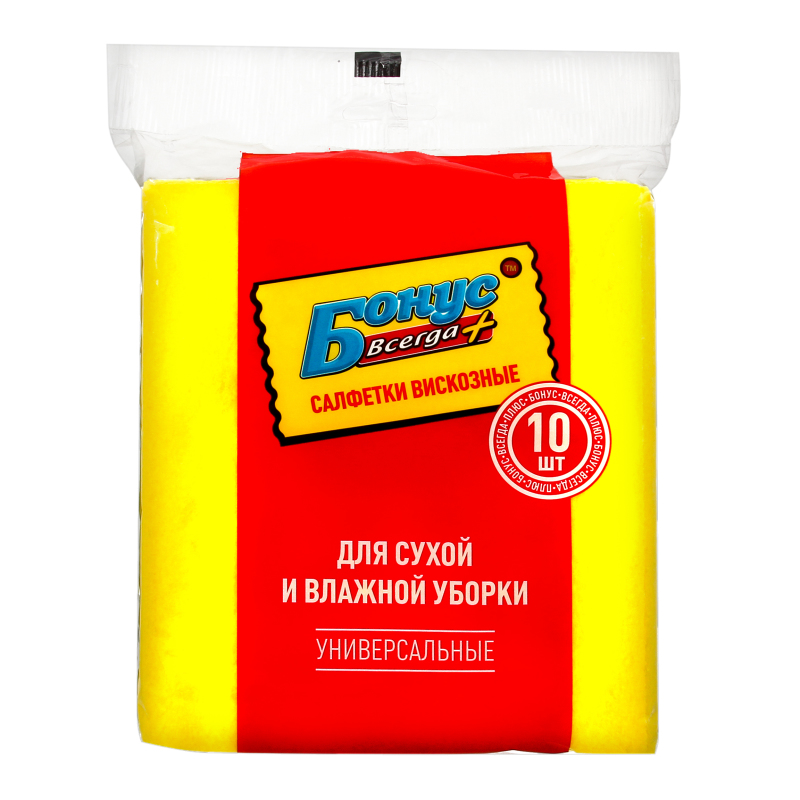 Серветки Бонус віскозні 10шт