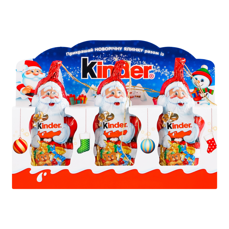 Шоколадна фігура Kinder 45г Дід Мороз