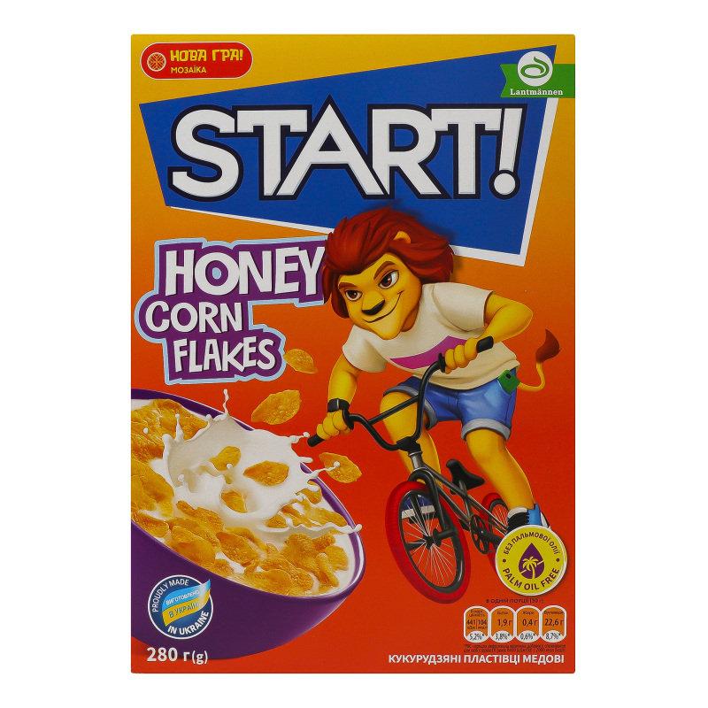 Пластівці кукур Start 280г медові