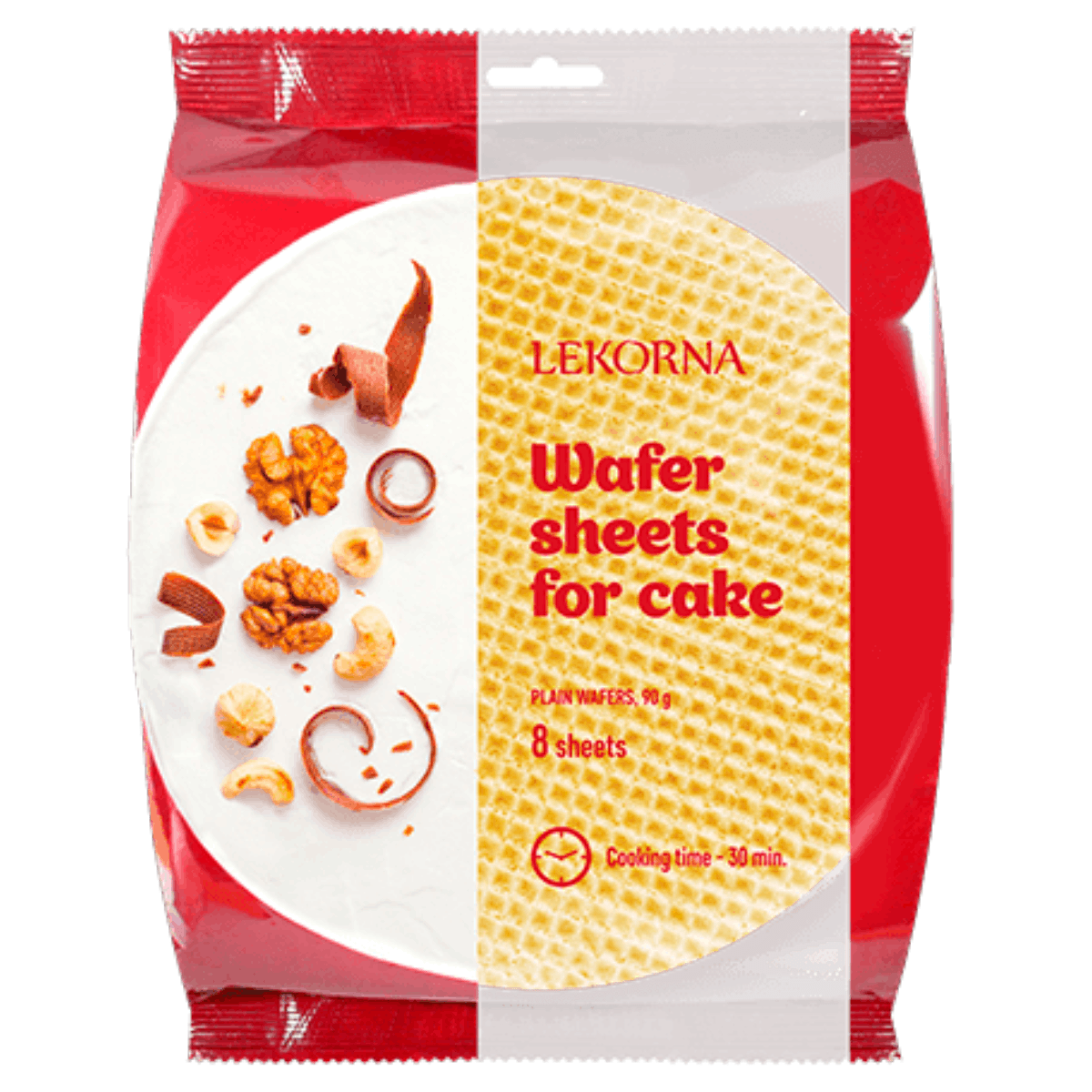 Коржі LEKORNA 90г вафельні класика