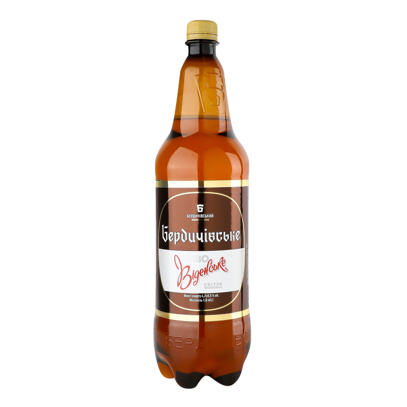 Пиво Бердичівське 1л Віденське 4,2%