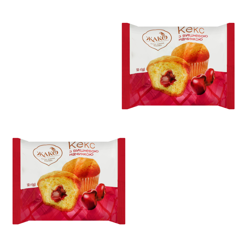 Кекс Жако Вишнева начинка