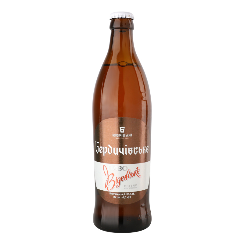 Пиво Бердичівське 0,5л Віденське 4,2%