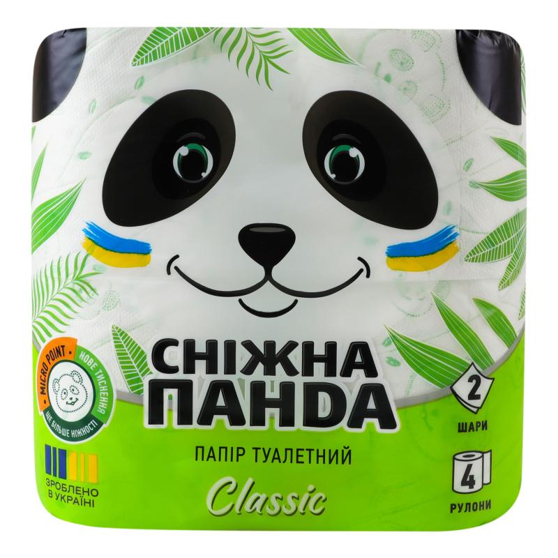 Папір туал СніжнаПанда 4шт Класік