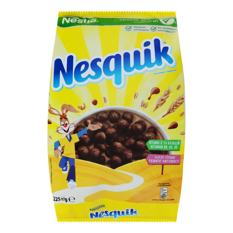 Сух сніданок Nesquik 225г пакет