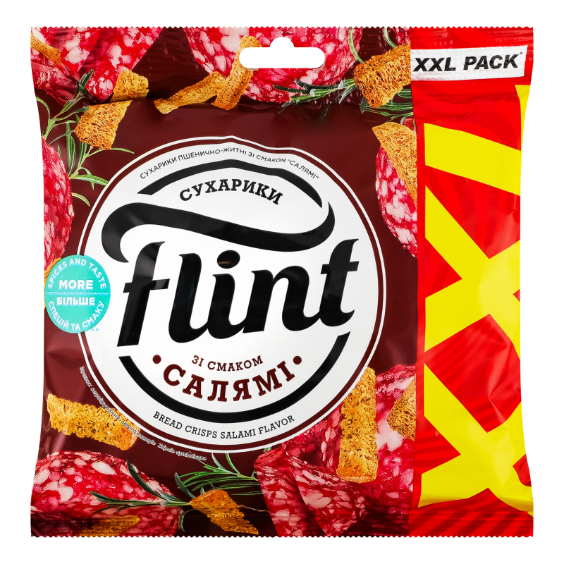 Сухарики Флінт 140г Салямі