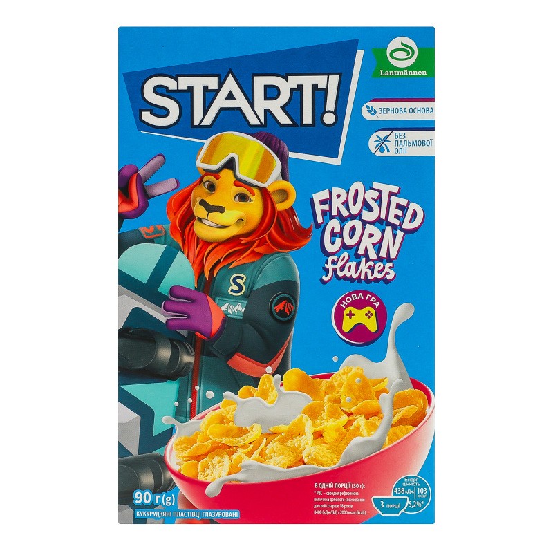 Пластівці кукур Start 90г глазур
