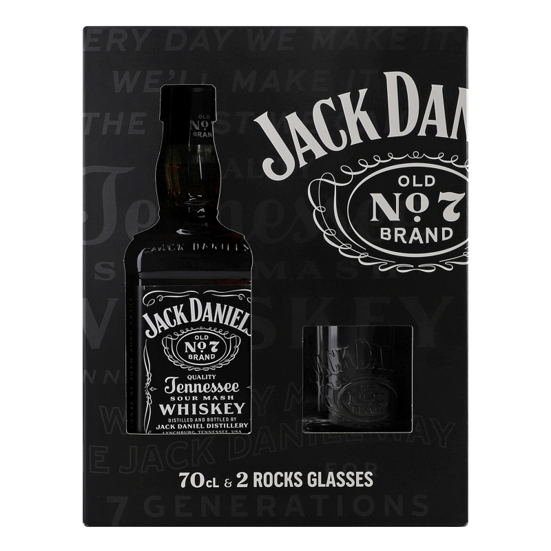 Віскі JackDaniel`s 0,7л 40%+2 бокали
