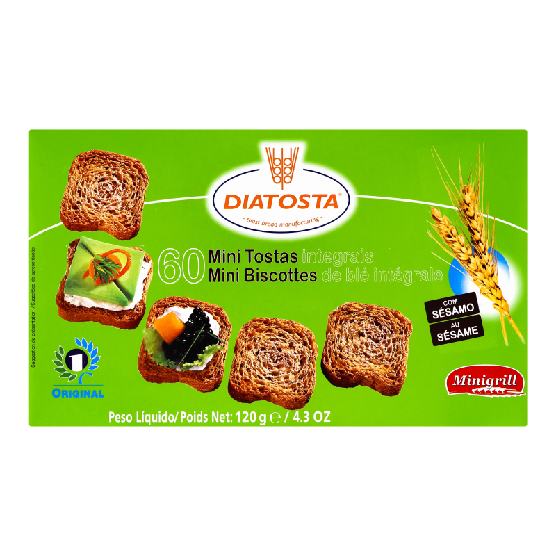 Тости MINIGRILL 120г пшен цільн зерна