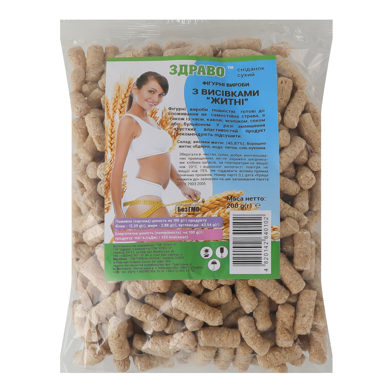 Діаб.харч Здраво Висівки 200г Житні