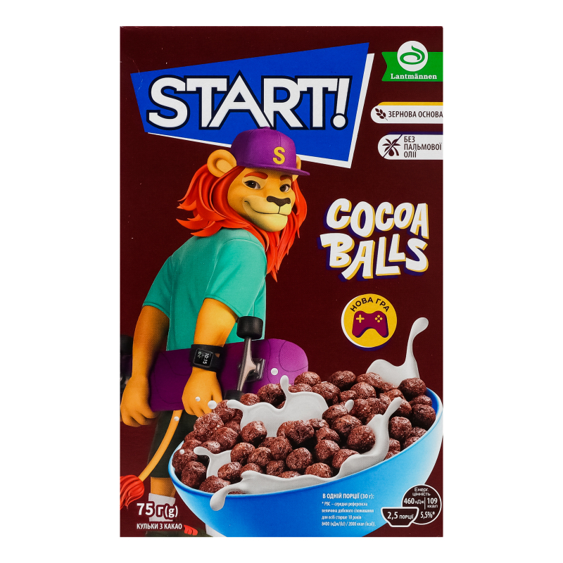Сух сніданок Start 75г Кульки какао