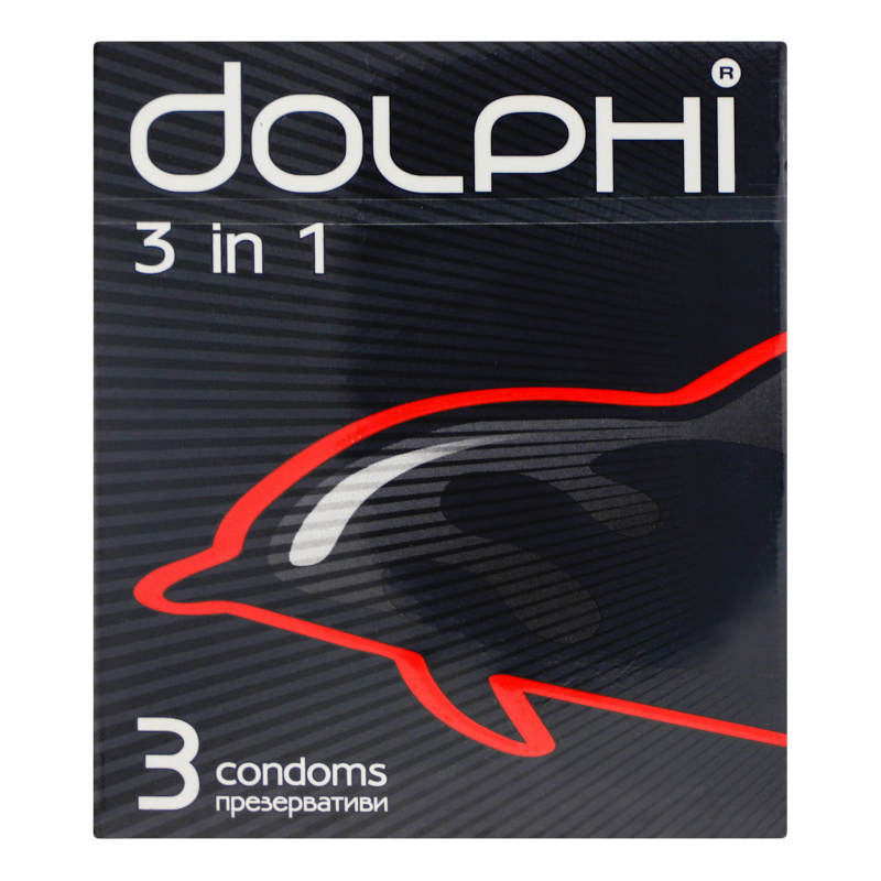 Презервативи Dolphi 3шт 3в1