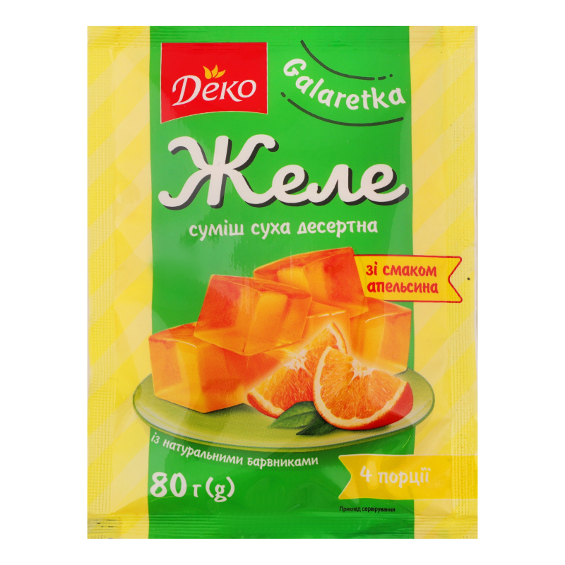 Желе Деко 80г Апельсин