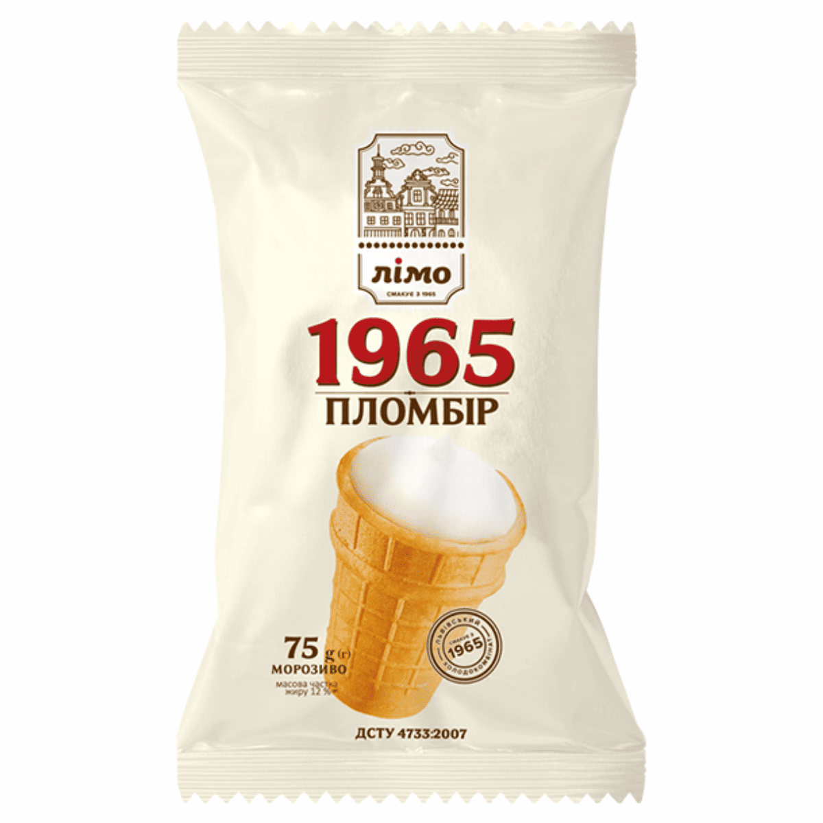 Морозиво Лімо в/с 75г Пломбір 1965