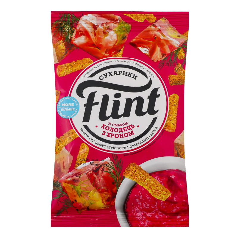 Сухарики Флінт 60г Холодець Хрін