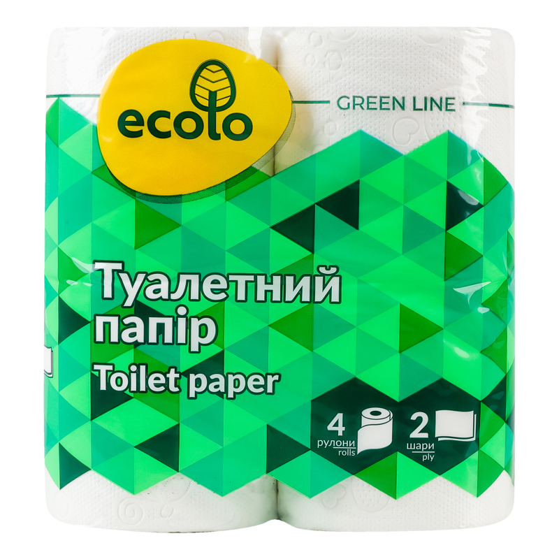 Папір туалетний Ecolo 4шт