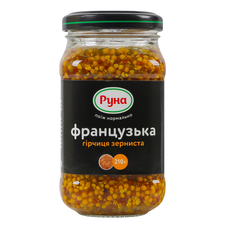 Гірчиця Руна 210г Французька зернис с/б
