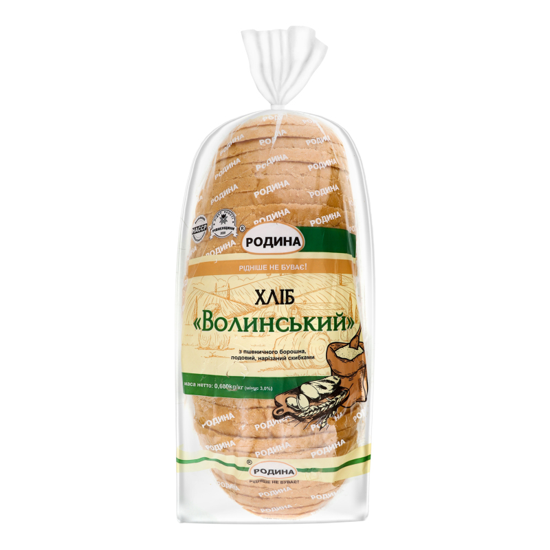 Хліб Родина 600г Волинський різ