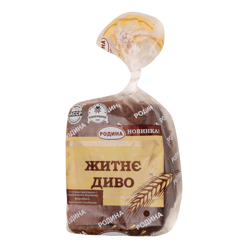 Хліб Родина 500г Житнє Диво різ