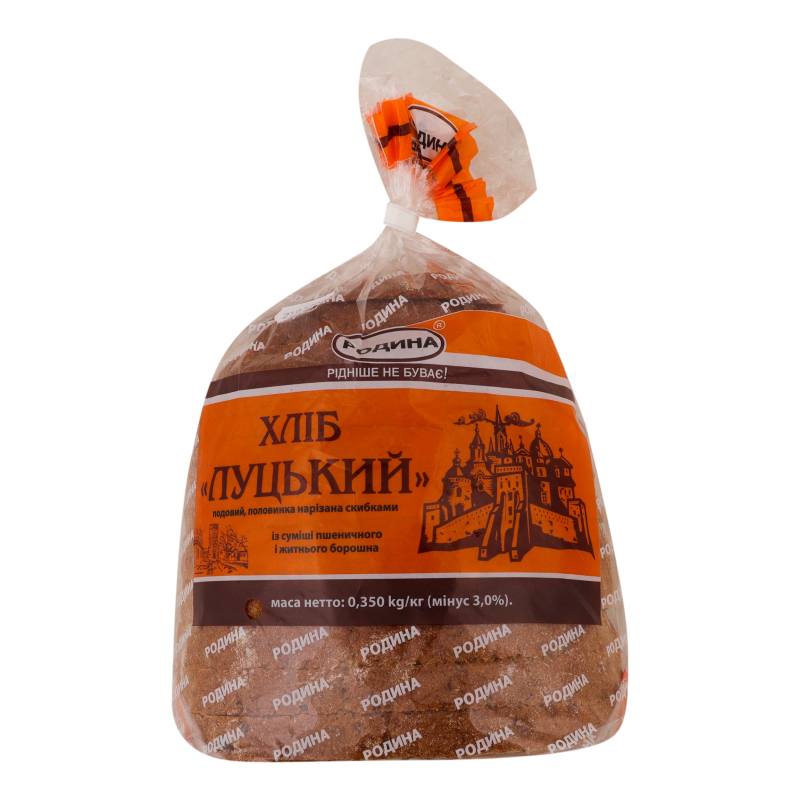 Хліб Родина 350г Луцький різ жит-пшен