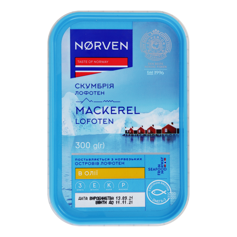 Прес Norven 300г Скумбрія олія