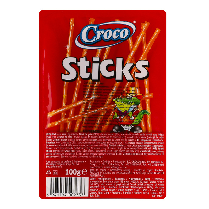 Соломка Croco 100г Cолена