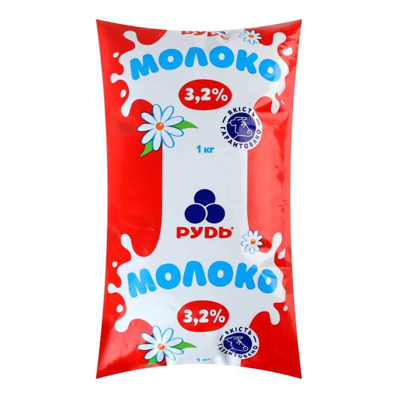 Молоко Рудь 3,2% 1л п/е