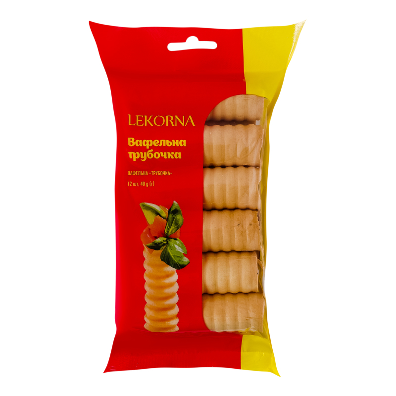 Трубочки LEKORNA 40г 12шт Вафельні