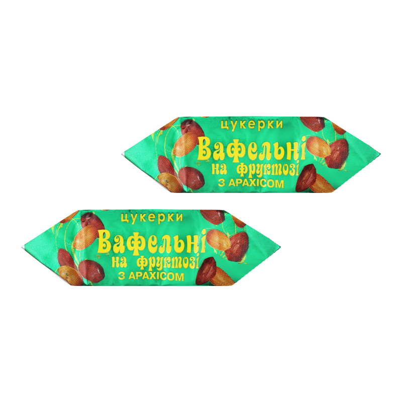 Цукерки ХБФ Вафельні Фруктоза Арахіс
