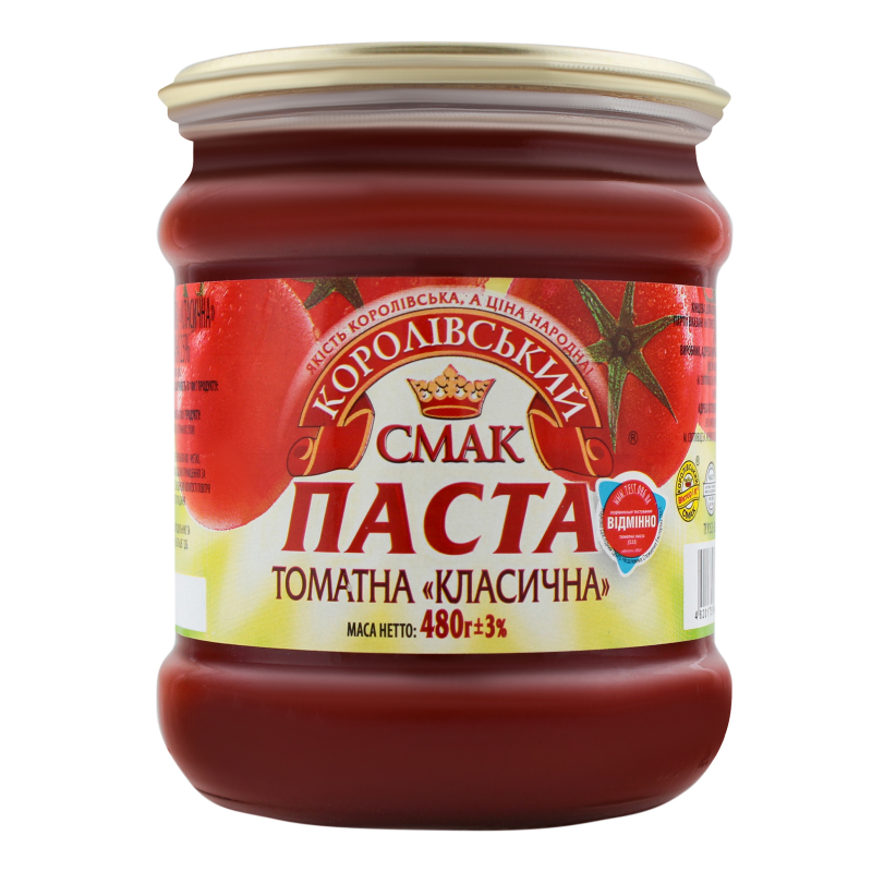 Паста КоролівськийСмак 480г томатна клас