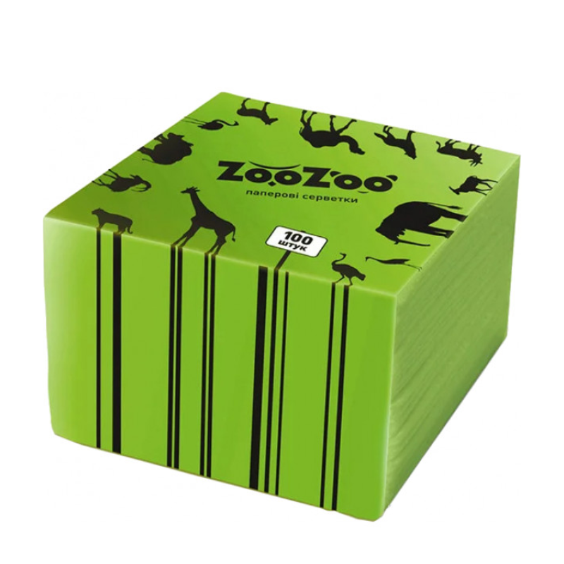 Серветки ZooZoo 24*23 100шт зелена