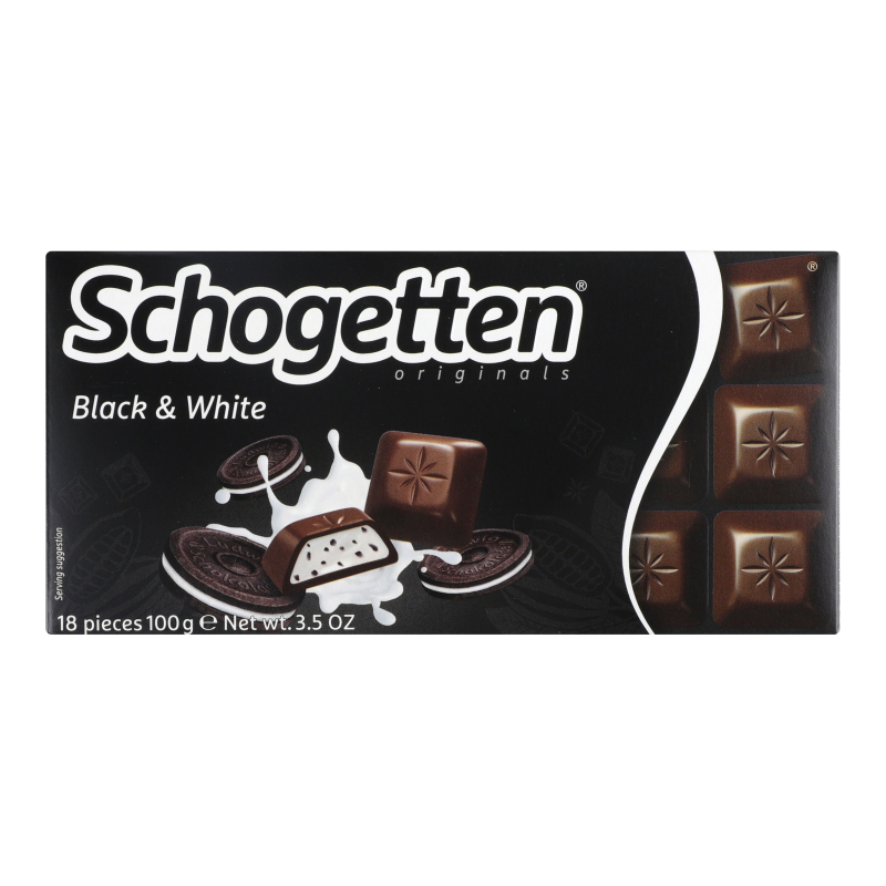 Шоколад Schogetten 100г Black&White мол
