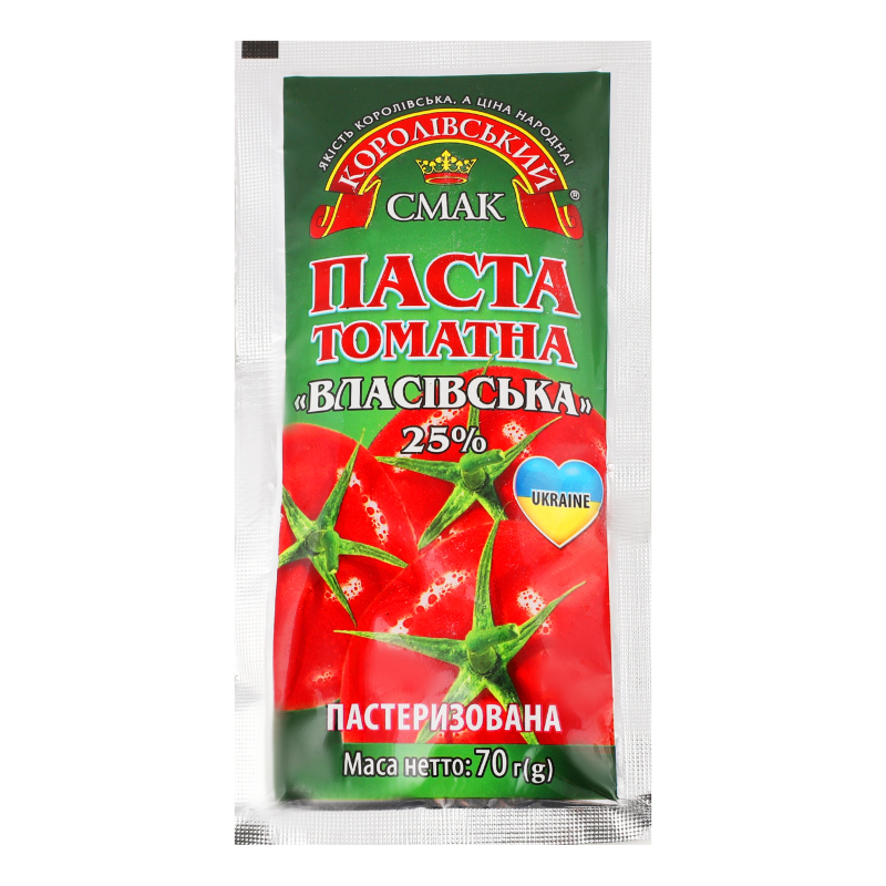 Паста КоролівськийСмак 70г томатна д/пак