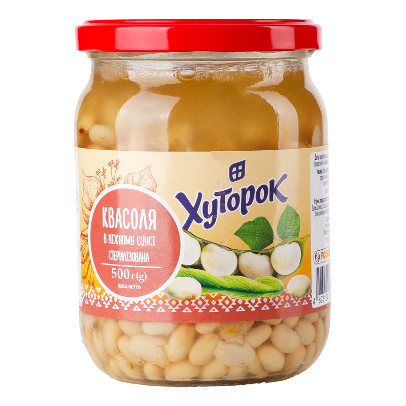 Квасоля Хуторок 500г білий соус
