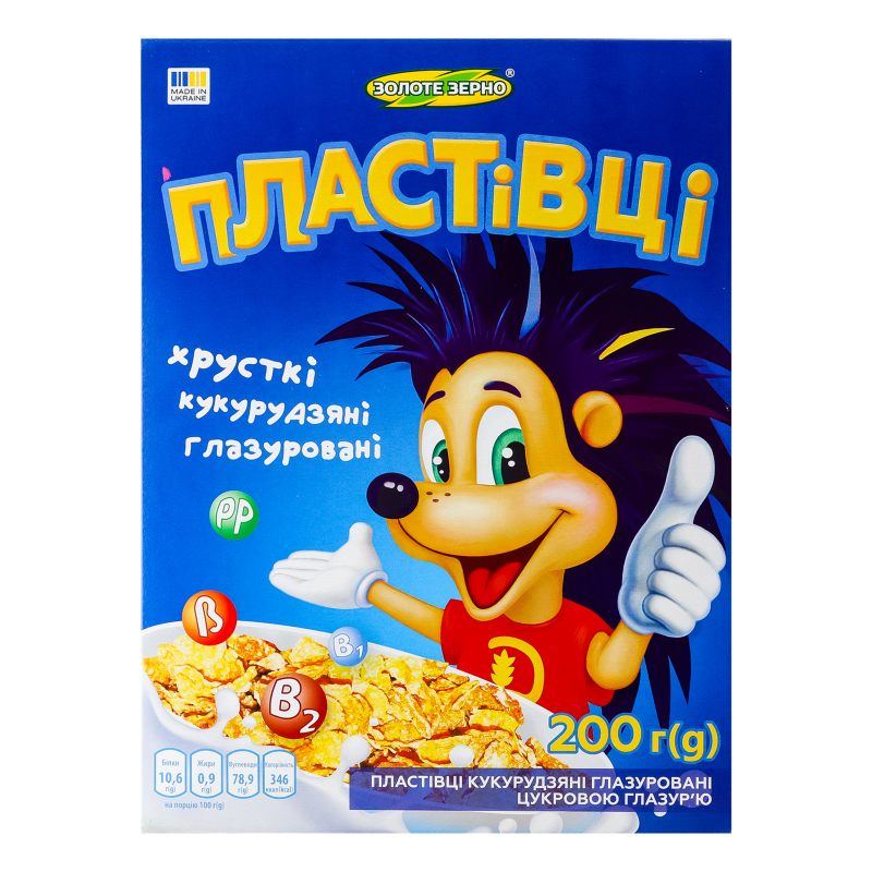 Пластівці кукур Золоте зерно 200г Глазур