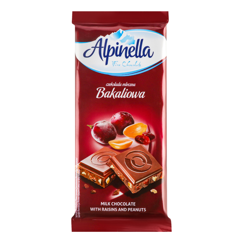 Шоколад Alpinella 90г Горіх Родзинки