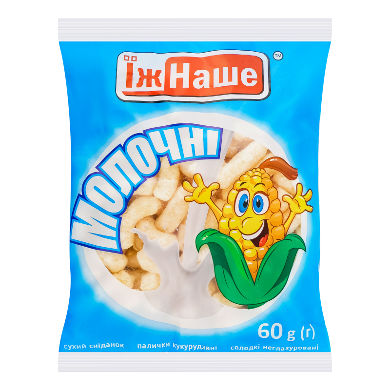 Палички кукурудзяні Їж Наше 60г Молочні
