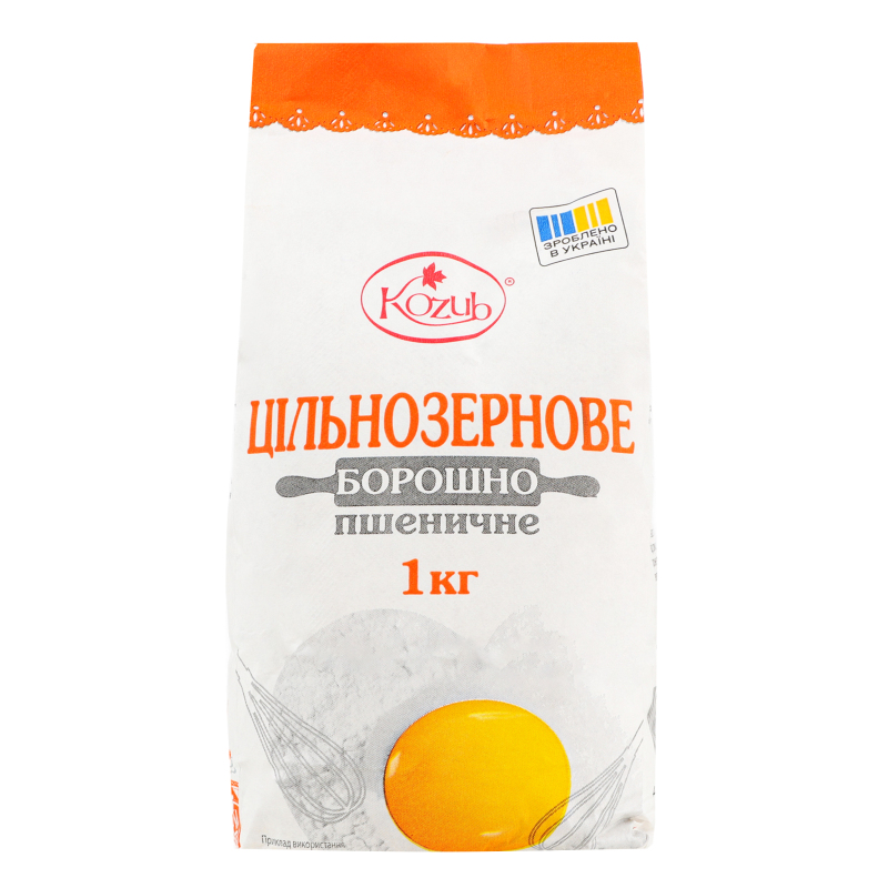 Борошно КозубПродукт 1кг Цільнозернове
