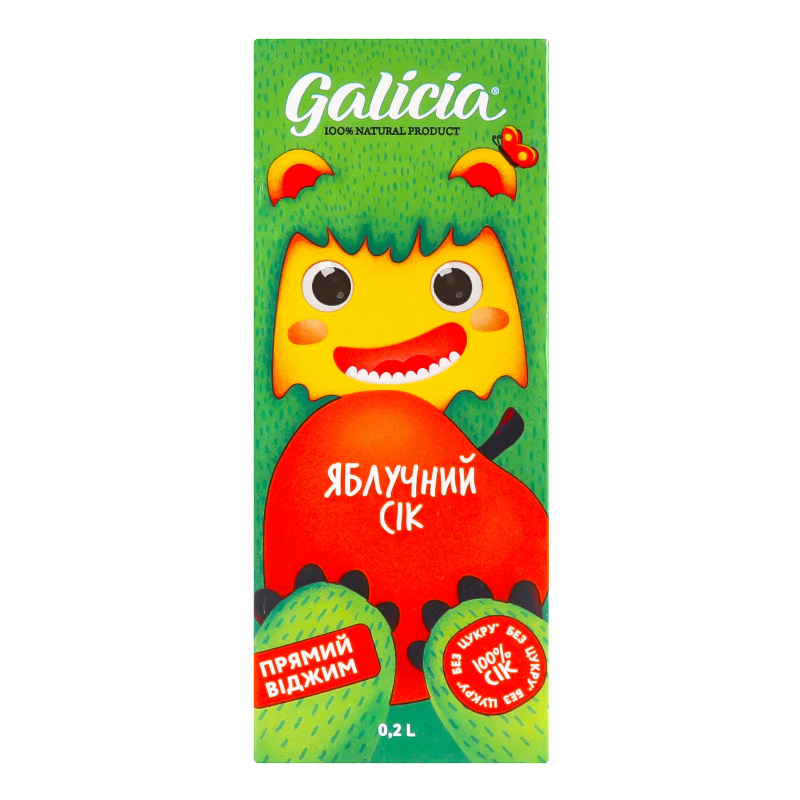 Сік Galicia 0,2л Яблучний