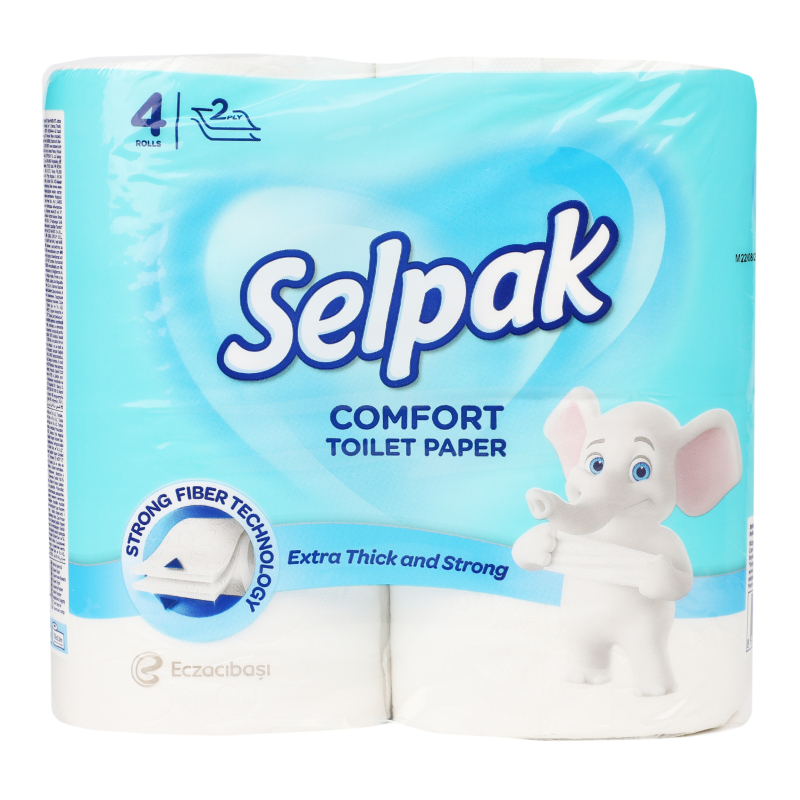 Папір туалетний Selpak 4шт Comfort білий