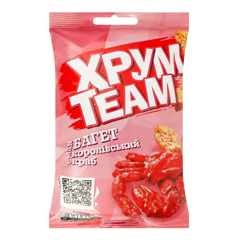 Сухарики ХрумTeam 60г Багет Королів Краб